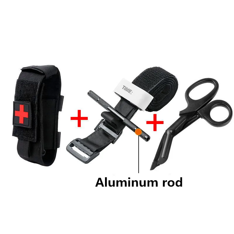 Taktische Erste Hilfe Neue Metall Aluminium Stange Tourniquet Überleben Hämostase Zweite Generation Upgrade Wiederholte Verwendung Stärken 1 stücke Image
