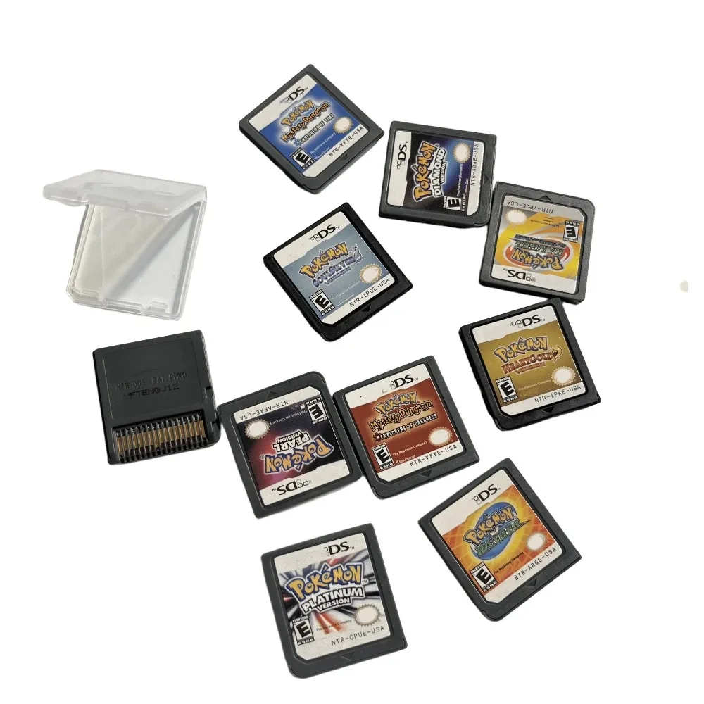 fun Game Cartridge Pokemon Series Video Game Console Card RANGER Pearl Diamond HeartGold SoulSilver for NDS 3DS Game Fans Gift