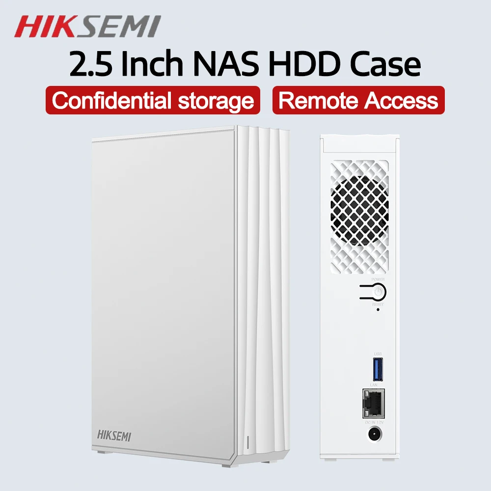 HIKSEMI NAS Network Attached Storage 2,5'' Zoll HDD/SSD Haushaltsaufbewahrung Zuhause mit automatischer Backup-Fernzugriff und Teilen von Daten