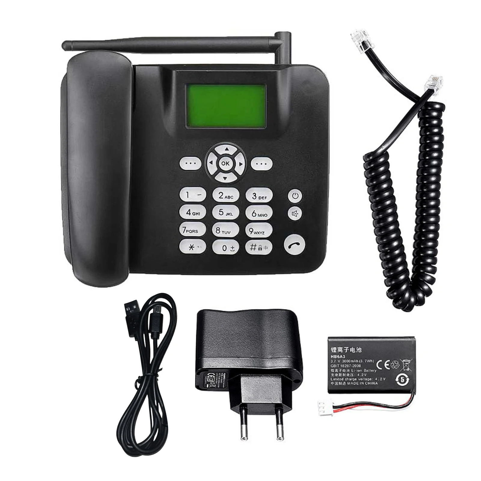 Nouveau téléphone fixe sans fil 2G téléphone de bureau Support GSM 850/900/1800/1900MHZ carte SIM téléphone sans fil avec antenne Radio alarme