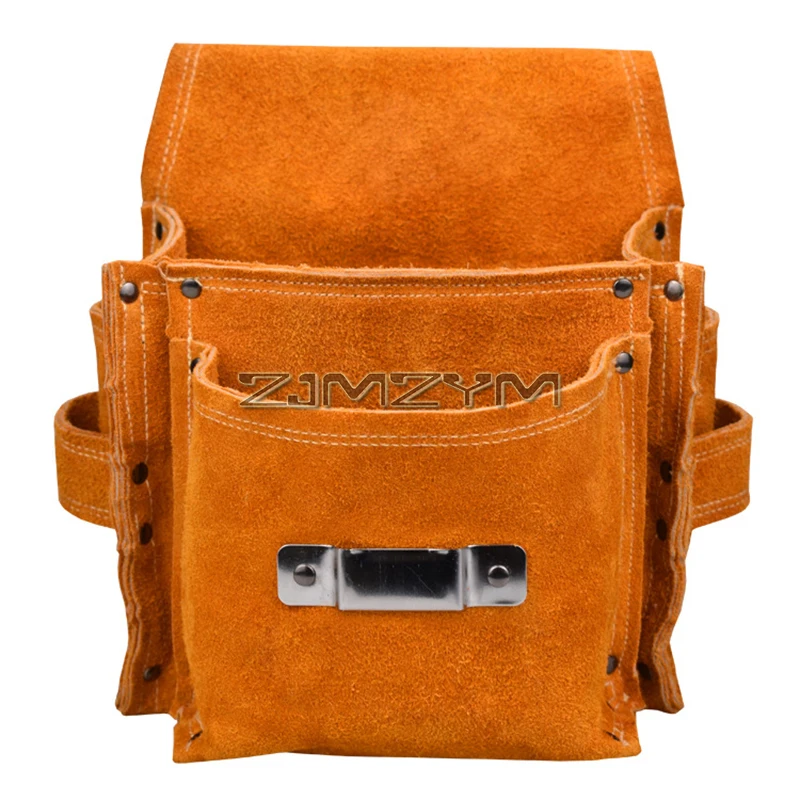 Pochettes à outils en cuir à 4 poches, sac à outils robuste, organisateur d'outils de poche, sac à outils pour électricien, sacs à outils pour électriciens