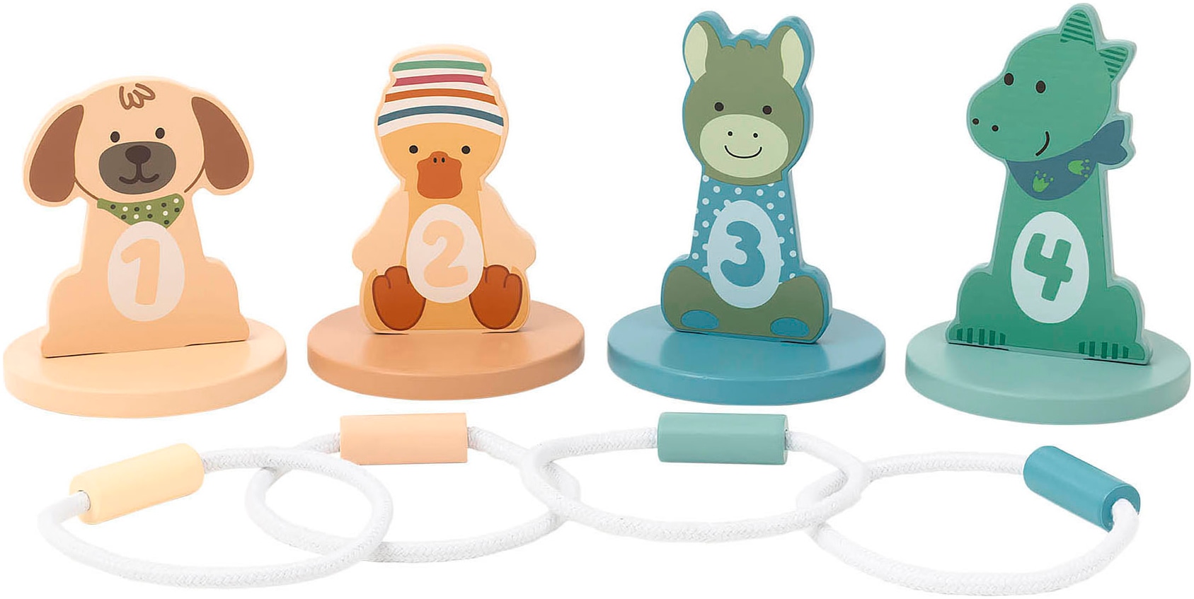 Spiel STERNTALER "Ringwurfspiel Holz", bunt, Spiele, KinderH:16cm Ø:12cm, Holz, FSC - schützt Wald - weltweit, H:16cm Ø:12cm