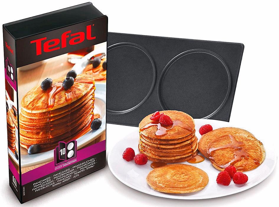 TEFAL Pfannkuchenplatten "XA8010", schwarz, B/H/T: 22,6cm x 13,2cm, Backbleche, passend für Tefal SW852D Snack Collection