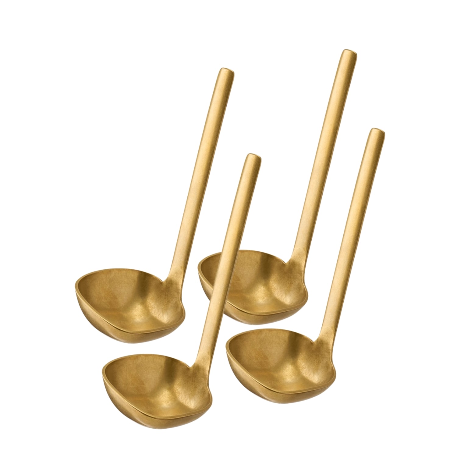 Schöpflöffel APS "BULQ, Löffel aus 18/8 Edelstahl, im 4er Set", goldfarben, B:8,5cm H:23cm, Edelstahl, Kochlöffel, Schöpflöffel, Fassungsvermögen von 120 ml, ideal zum Servieren von Saucen