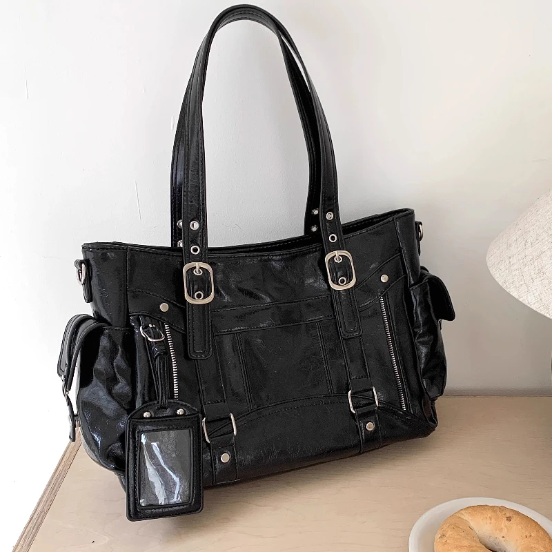 Sacs à main fourre-tout de grande capacité pour femmes Y2K, sacs à bandoulière Locomotive de bonne qualité pour dames, sac à bandoulière avec bourse