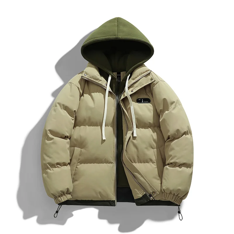 Männer Mit Kapuze Dicke Warme Bunte Blase Mantel Winter Jacke 2025, Herren Street Hip Hop Parka Koreanische Schwarz Kleidung Puffer Jacken