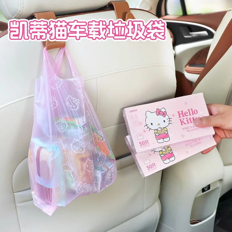 Hello Kitty Kreativer rosa süßer einfacher Müllsack Einweg-Küche Plastiktüte tragbarer Schreibtisch Auto Müll Aufbewahrungstasche