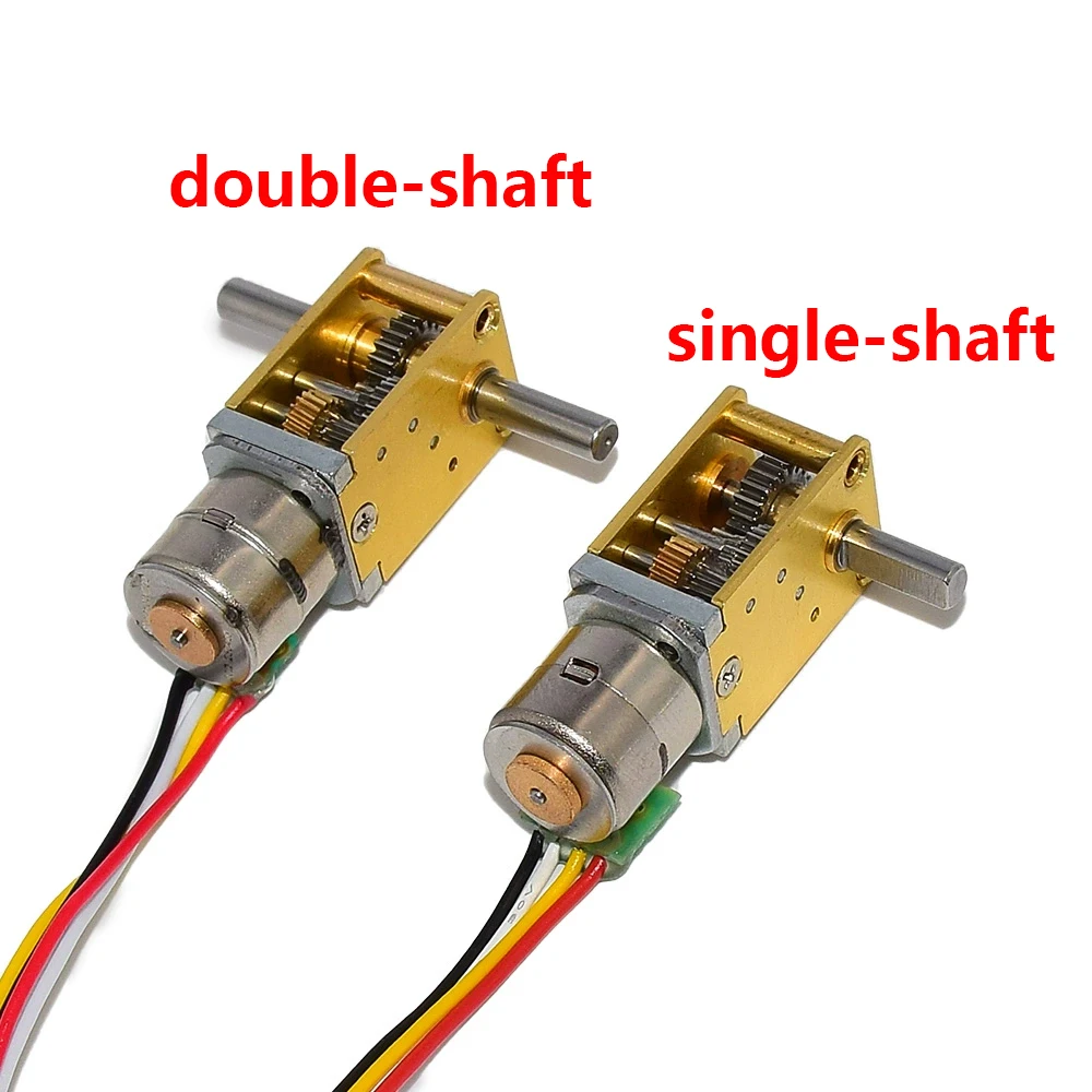Micro 10mm Vollmetallgetriebe Getriebe Schrittmotor DC 5V 6V Untersetzungsgetriebe Schrittmotor Einzelachse/Doppelwelle DIY Smart Roboterauto Image