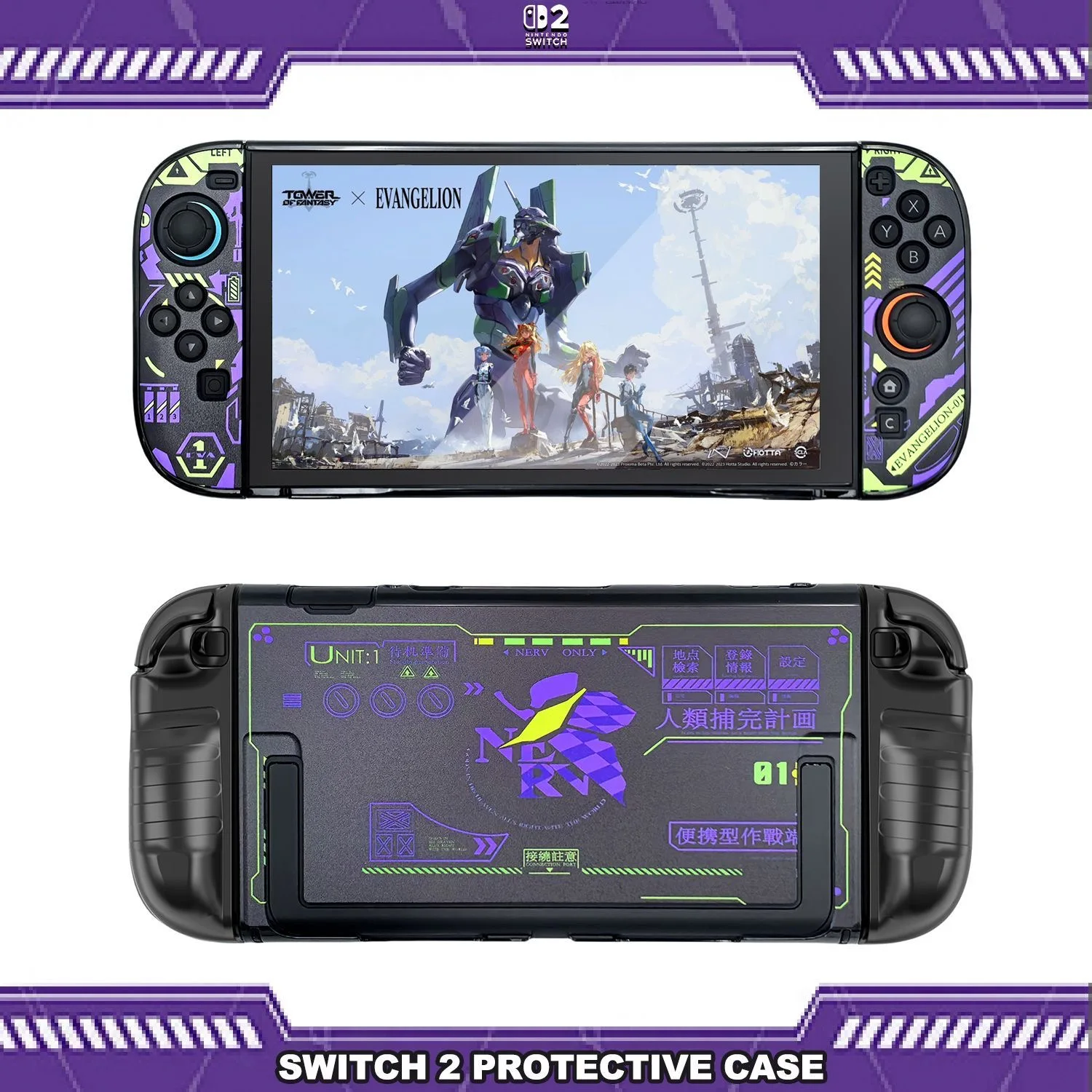 Nintendo Switch 2 Hülle Schutzhülle Kawaii Anime Dockbare Schutzhülle für Nintendo Switch 2 Controller JoyCon Image