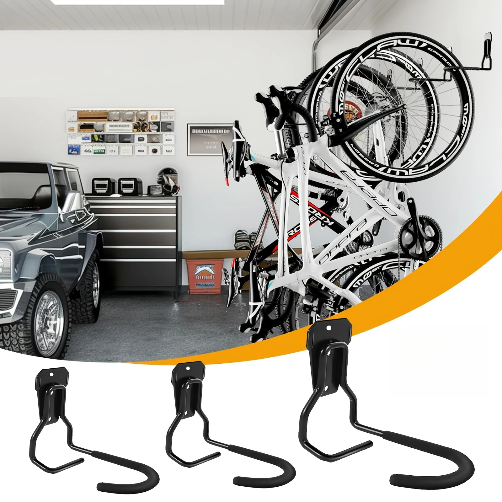 Supporti per bici Supporto per supporto per bicicletta per montaggio a parete Supporti per rack per mountain bike Gancio per gancio per riporre Gancio per bicicletta Portaoggetti per soffitto del
