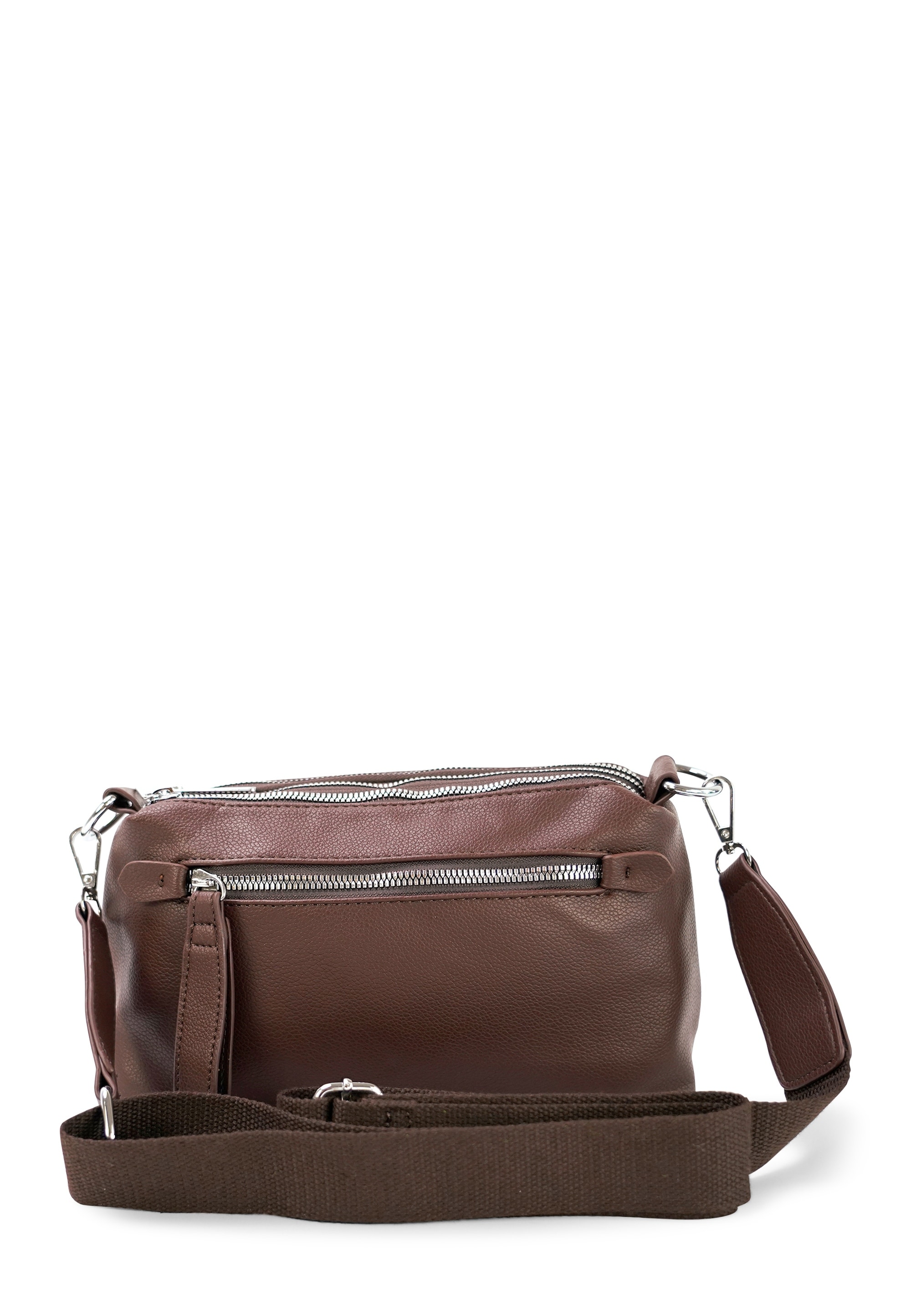 Schultertasche HARPA "BRIAR", Damen, Gr. B/H/T: 27cm x 16cm x 27cm, kastanie, Baumwolle, unifarben, Taschen Schultertasche, mit vielen Fächern