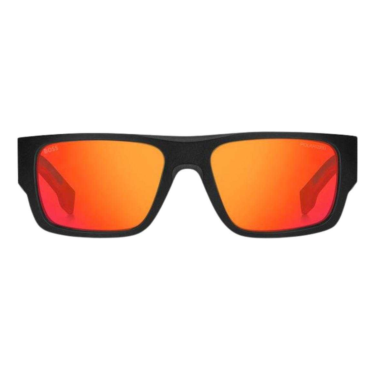 Hugo Boss - Rechteckig-Sonnenbrille (Schwarz/Orange) Image