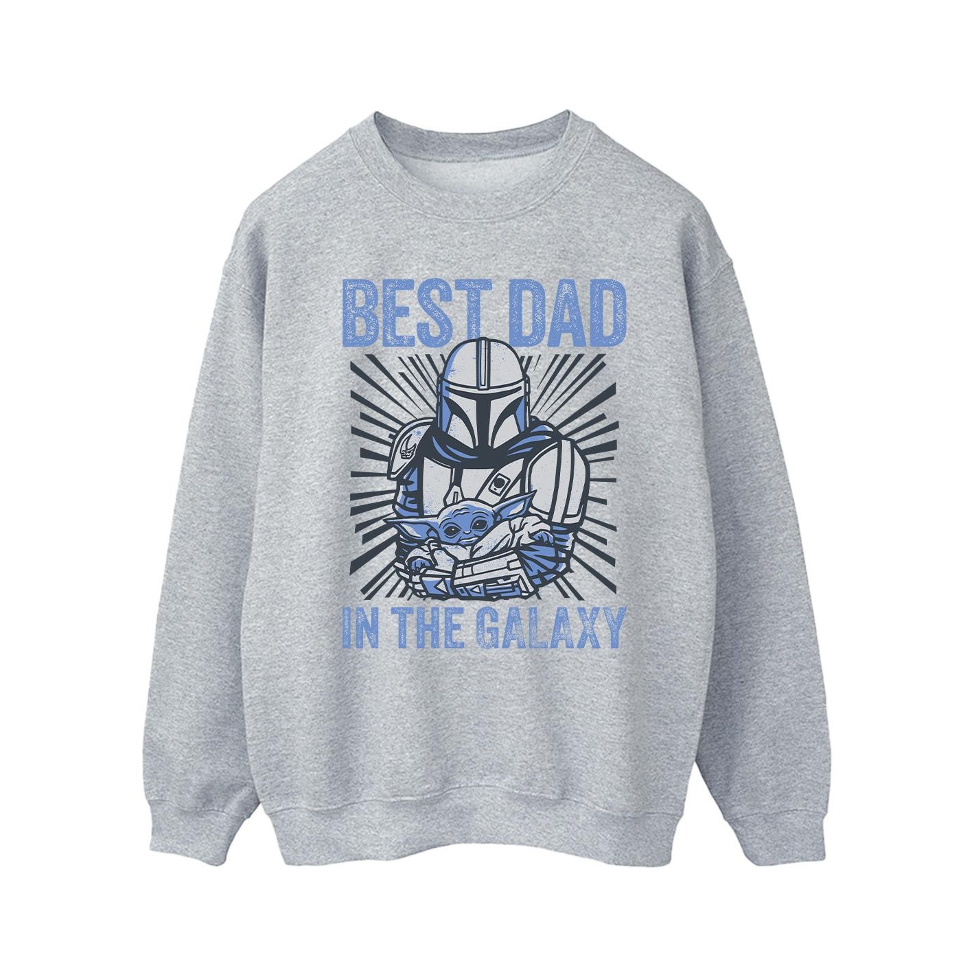 Star Wars - "Mandalorian Best Dad Galaxy" Sweatshirt für Herren (Grau)