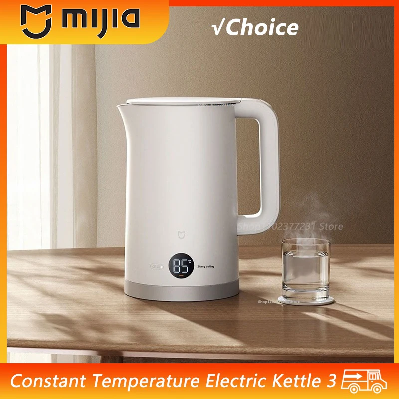 NEUER Mijia Elektrischer Wasserkocher mit Konstanter Temperatur 3, Automatische Abschaltung, 316L Edelstahl, 1800W Schnellheizung, 1,7L Image