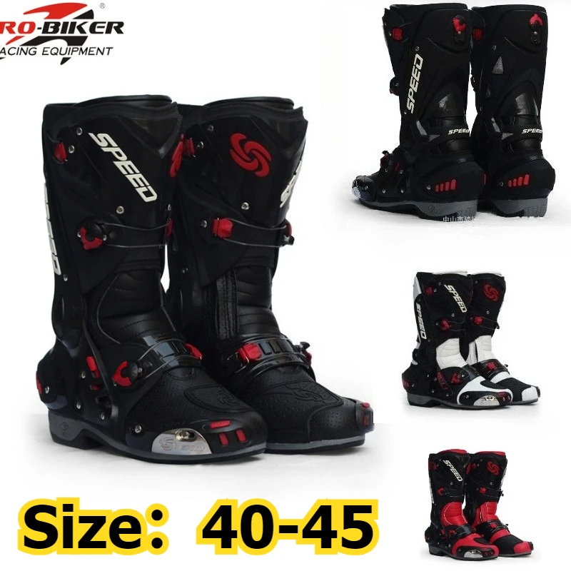 RidingTribe Motorrad-Reitstiefel, schützende Reitschuhe, Offroad-Rennen, Anti-Fall-Funktion, wasserdichte Motorrad-Stiefel B1003 Image