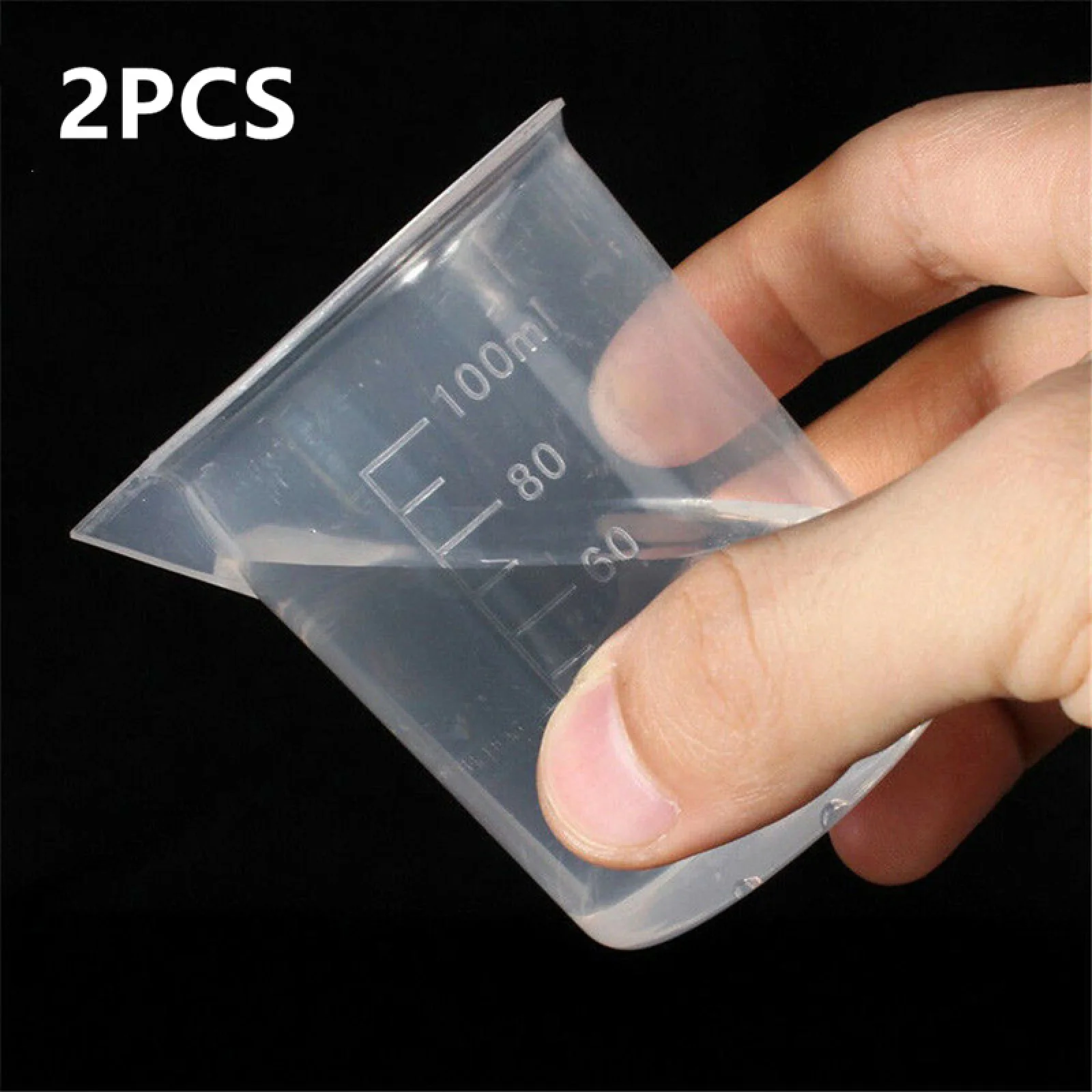 1/2/10 pz 100 ml Prova Misurini di Plastica Lab Becher Graduato Tazza Becher Utensili Da Cucina Laboratorio Volumetrica misurini