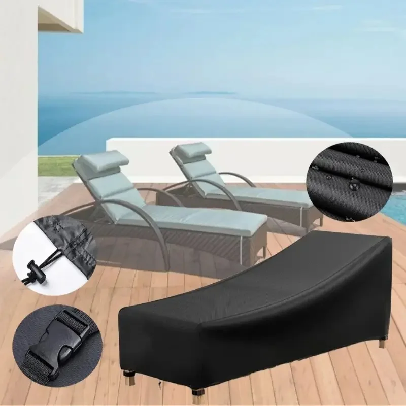 Robuste Lounge-Stuhlhussen für den Außenbereich – strapazierfähiger Oxford-Stoff, Ganzjahres-Schutz für Terrasse und Pool, Bezug für Terrassenmöbel Image