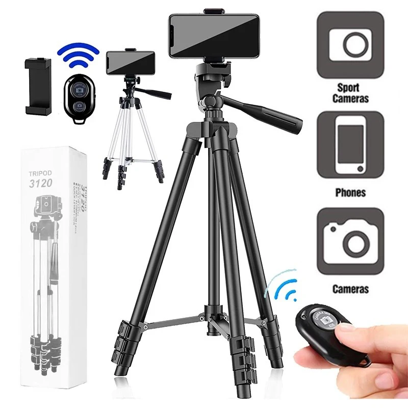 Tragbare Stative Für Telefon Leichte Kamera Stativ Mit Bluetooth Fernbedienung Handy Halter Video Fotografie Image