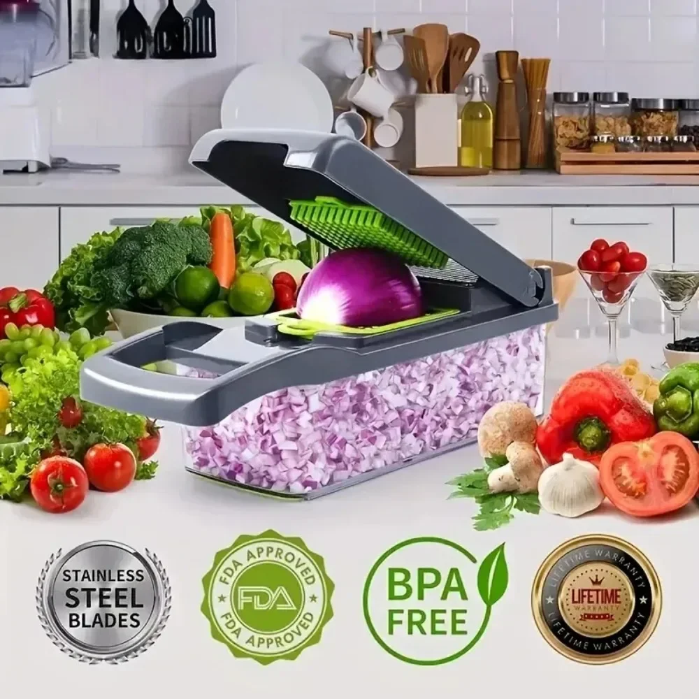 Küche Gemüse Schneiden Werkzeug Multifunktionale Slicer Eigelb Separator Praktisches Werkzeug Multifunktionale Lebensmittel Gemüse Chopper Image