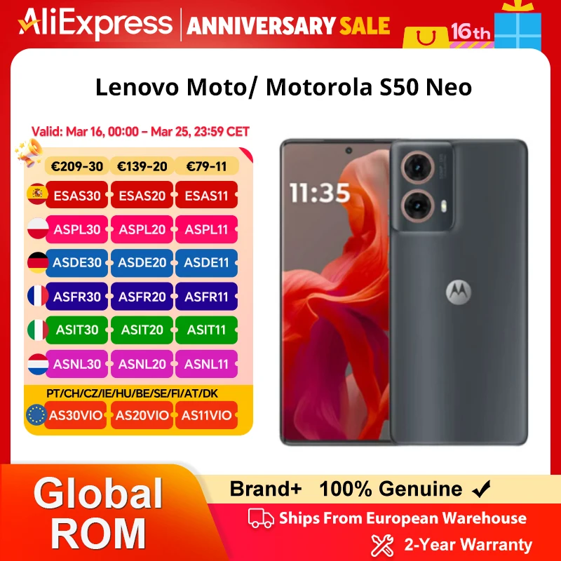 Smartphone -Global Rom MOTOROLA Moto S50 Neo 5G Telefon 120 Hz Smartphone 5000 mAh 6,7 Zoll 50 MP Snapdragon 256 GB/512 GB Android-Handy CN Version Motorola g85