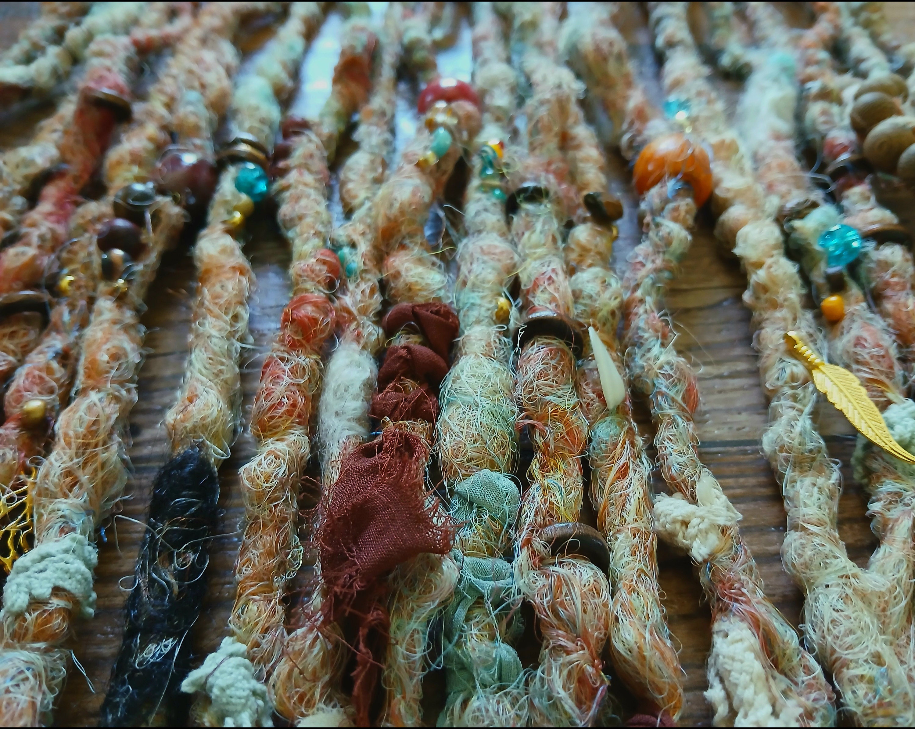 20 dread SE (dread sintetici a estremità singola) Set boho biondo, dread biondi, dread pirati, dread vichinghi, piume di pavone, dread blu