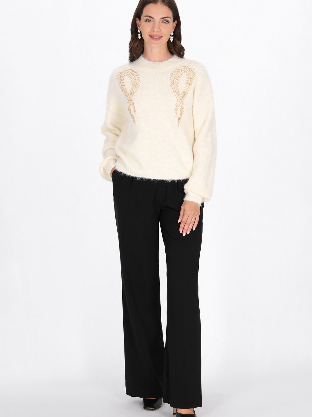 Usha Pullover Damen beige, M/L Image