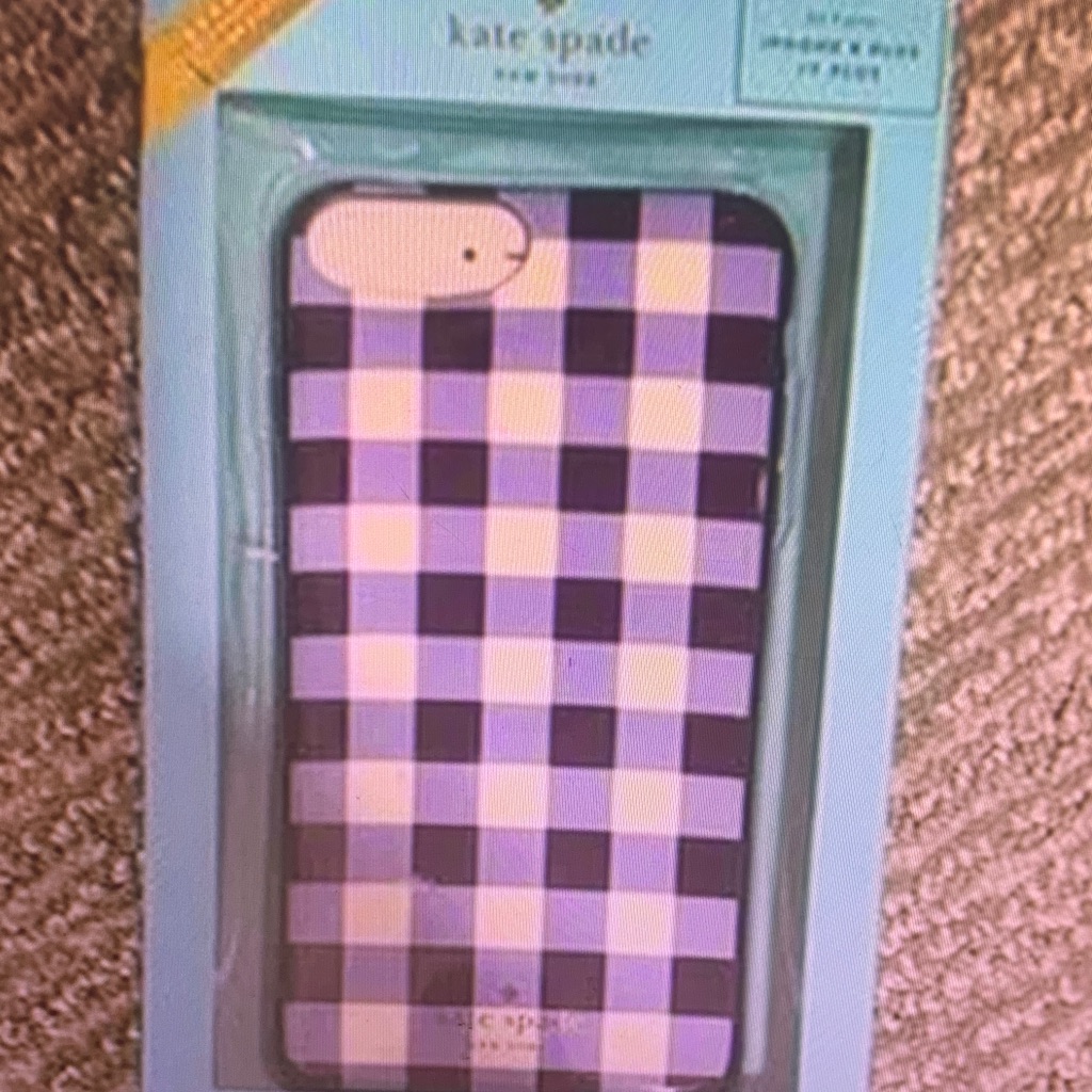 Kate Spade Cell Phones & Accessories | Kate Spade Lavender And Cream Checkered Phone Case | Color: Purple | Size: Os