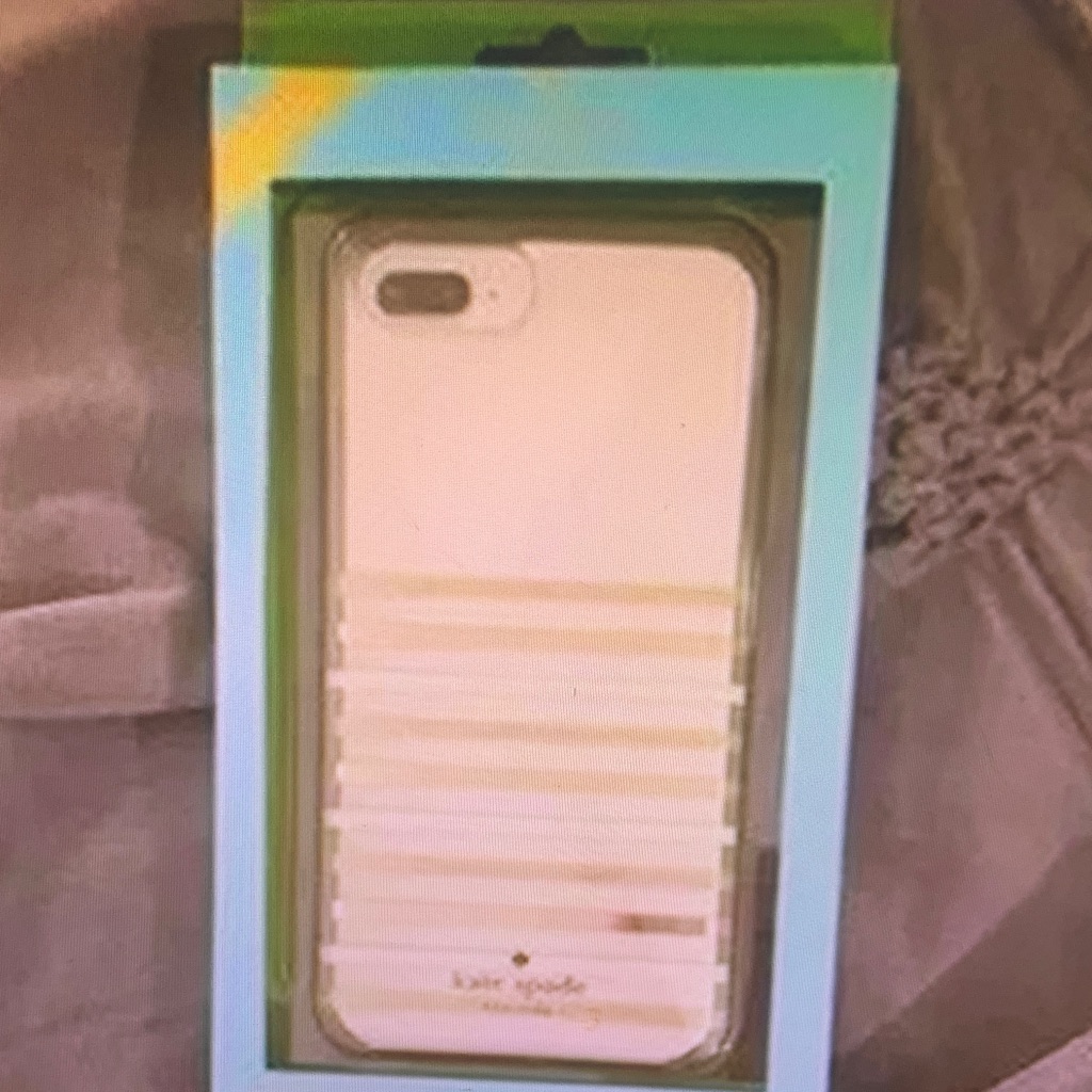 Kate Spade Cell Phones & Accessories | Kate Spade Striped Cream Phone Case | Color: Cream | Size: Os