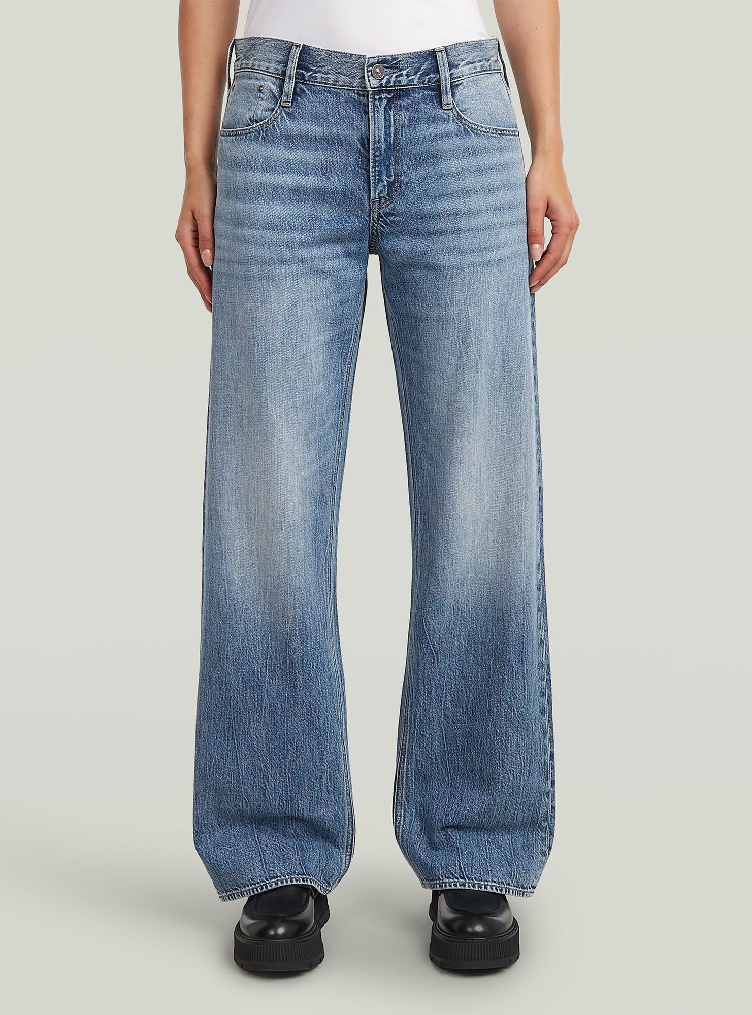 5-Pocket-Jeans G-STAR "Judee Loose Jeans", Damen, Gr. 26, Länge 30, vintage violane, Obermaterial: 100% Baumwolle, Jeans 5-Pocket-Jeans