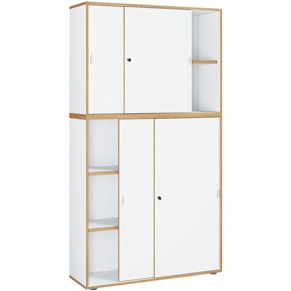 VCM Schiebetürenschrank »Salia« 5 OH breit weiß, 100x183x32 cm Image