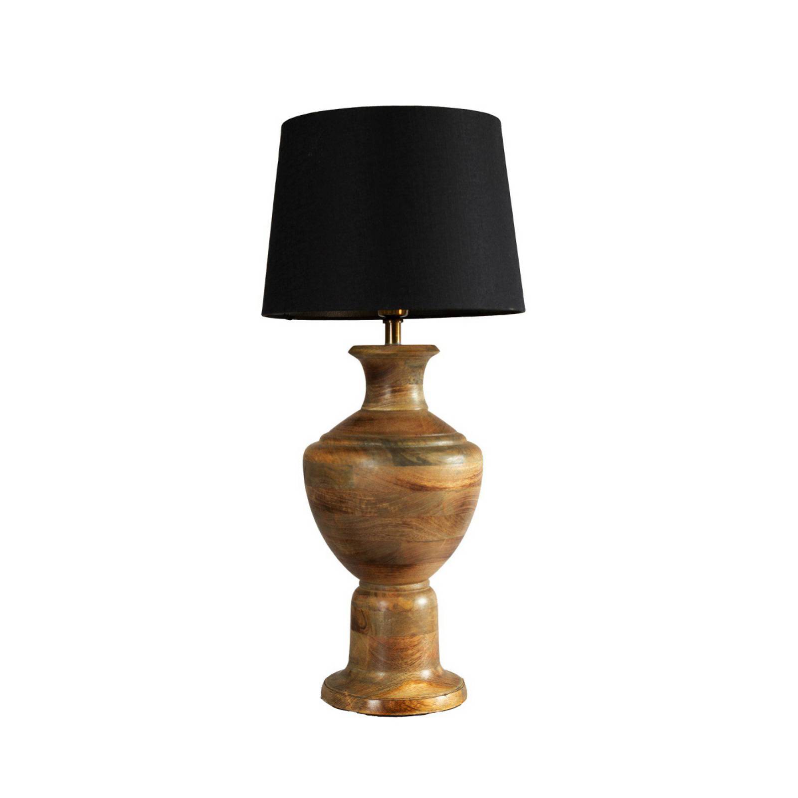 PR Home Tischlampe Alma, schwarz, für Wohn- / Esszimmer, Holz, Tischlampe