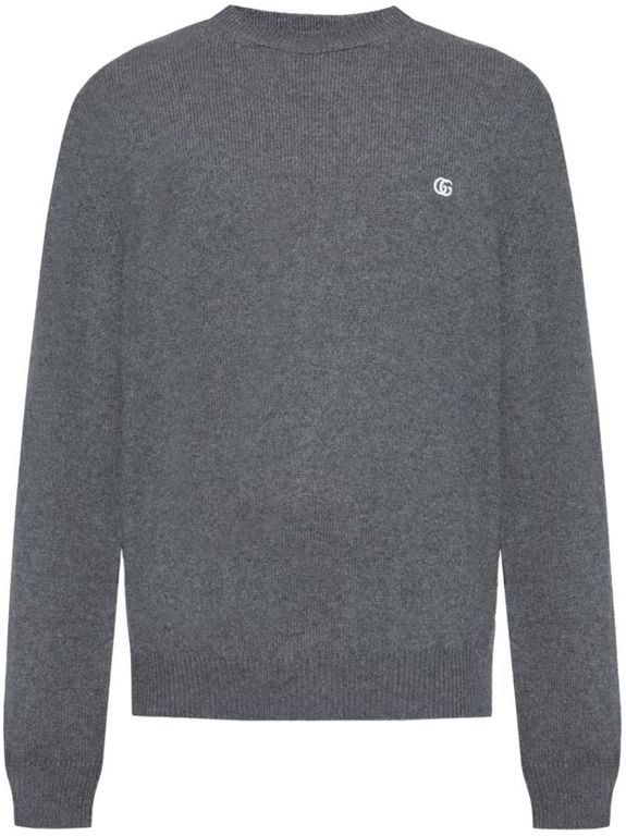 Embroidered Sweater - Gray - Gucci Knitwear