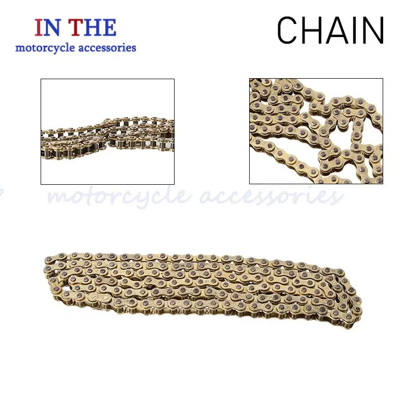 Hochleistungs-Motorradkette aus 06c 35 Gold mit Rollenkette, die für Motorräder und Fahrräder verwendet wird Image
