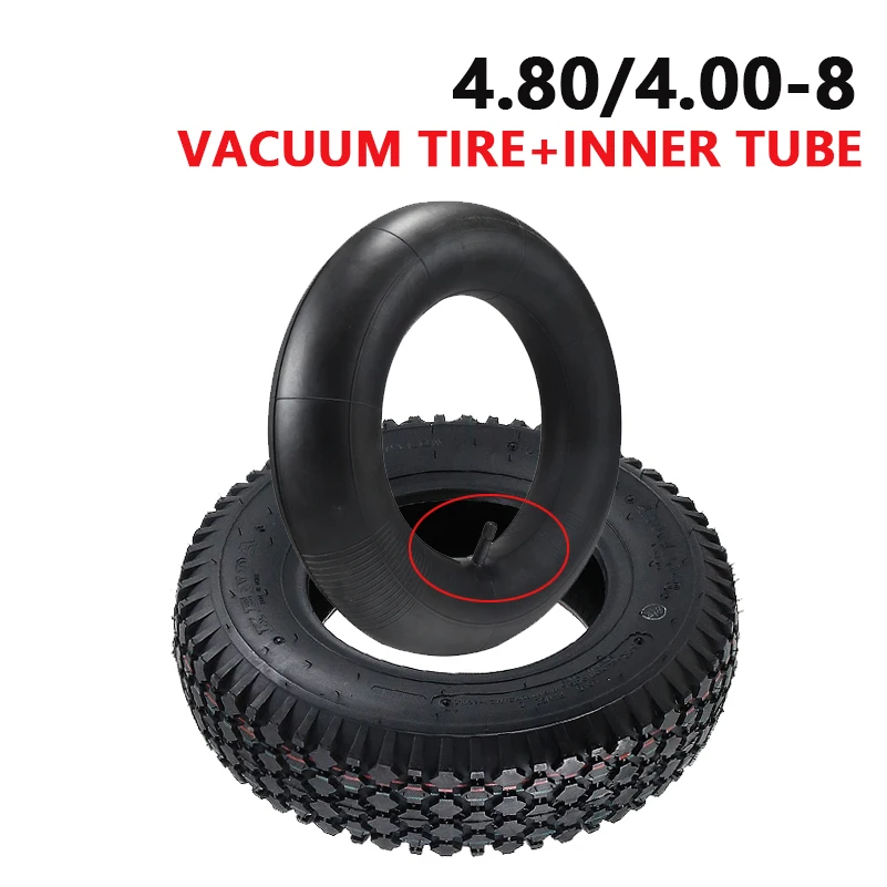 Verdickter Vakuumreifen 4.80/4.00-8 Schlauch 4.00-8 passend für Handwagen-Einrad-Mikrofräse-Reifenzubehör Image