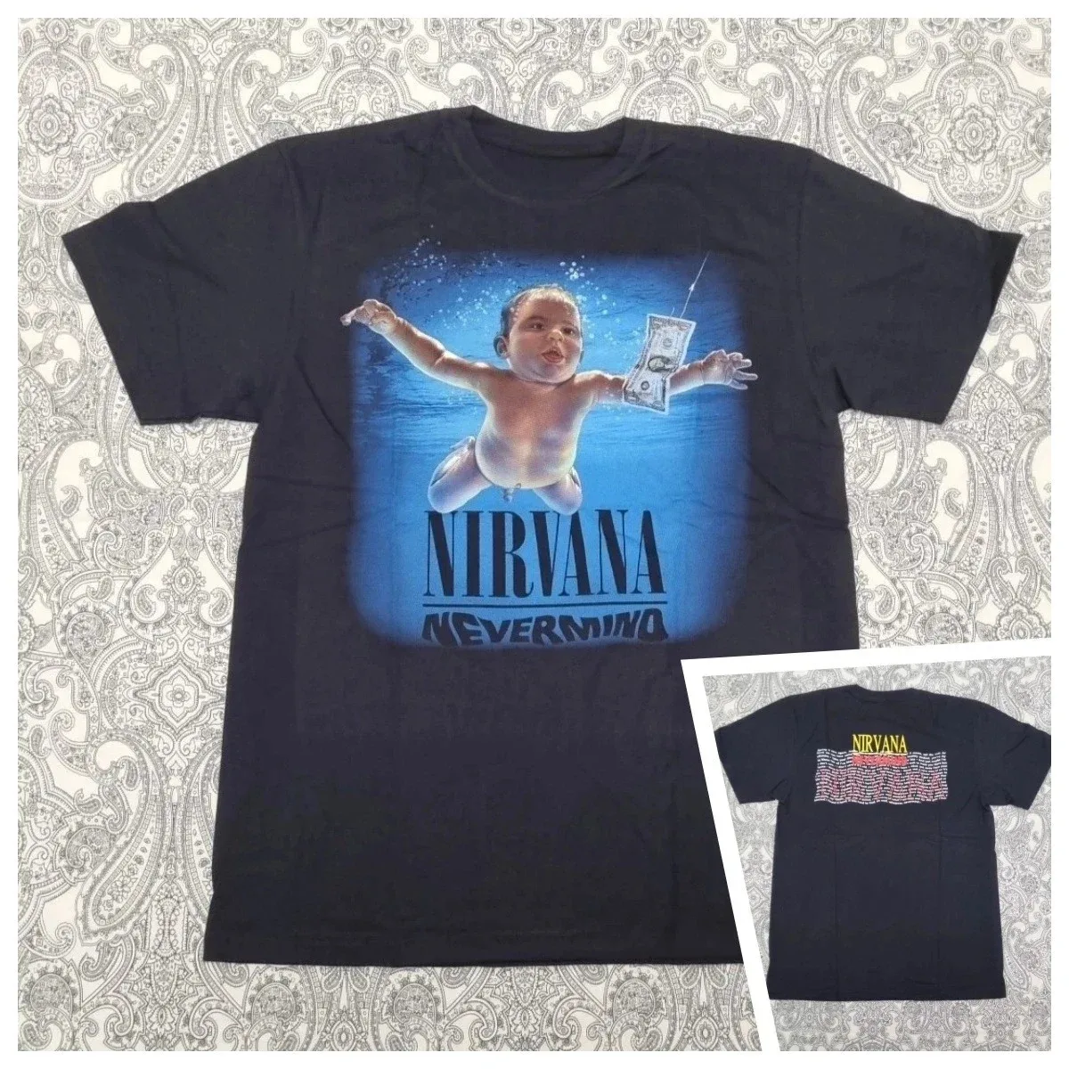 Nirvana Rock Band Klassische Album Poster Grafik Druck Baumwolle T-shirt Street Hip Hop Mode T Männer Frauen Lose Übergroßen Top