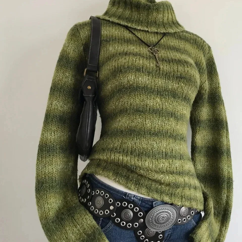 Spicy Girls Stripe Harajuku Y2k Langarm Top Streetwear Rock Goth Chic Crop Top Hip Hop Chic Langarm Pullover Mode Punk