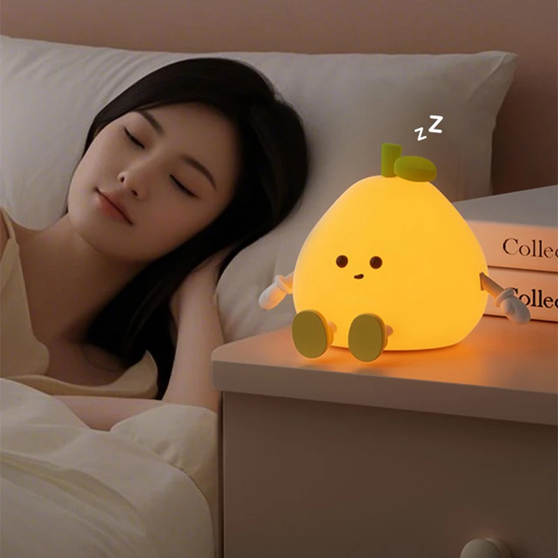 USB wiederaufladbare Nachtlicht Orange Silikon Nachtlichter Touch Sensor Schlafzimmer Nachttisch Katze Lampe mit Fernbedienung für Kinder Baby Geschenk