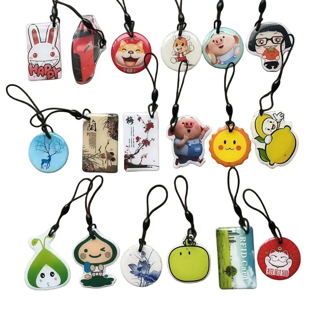 1 Stück 125kHz ID em4305 t5557 rfid wieder beschreibbare leere Schlüssel anhänger Token Tags Schlüssel anhänger Token Ring Schlüssel bund Zugangs kontroll karte Image