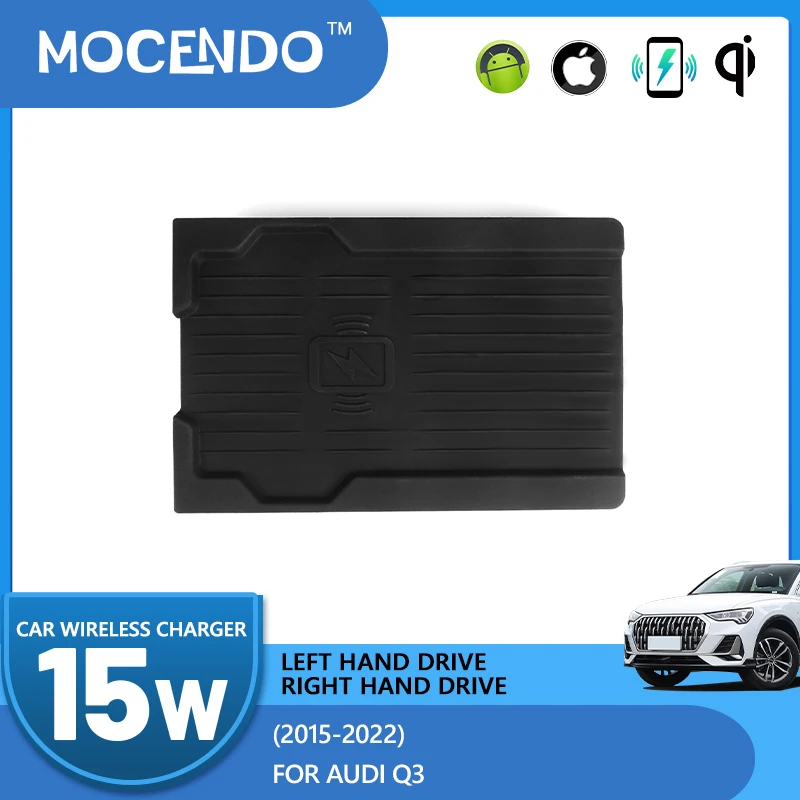 Drahtlose Auto Ladegerät 15 W Schnelle Lade Pad Für Audi Q3 2016-2022 2015 Auto Zubehör Drahtlose Lade auto werkzeuge Image