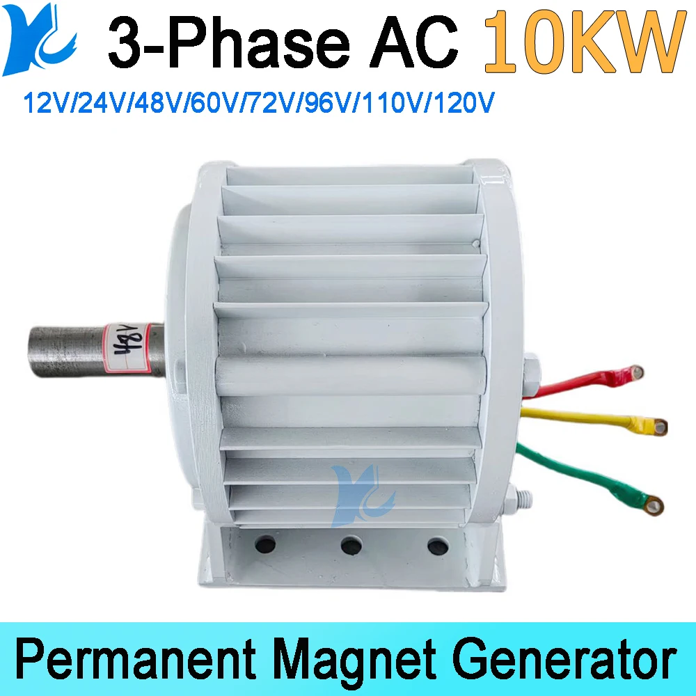8000W 10000W Permanentmagnetgenerator 8KW 10KW 12V 24V 48V 120V Niedrige Geschwindigkeit Stromgenerator Elektrischer Dynamo für Heimwerker Image
