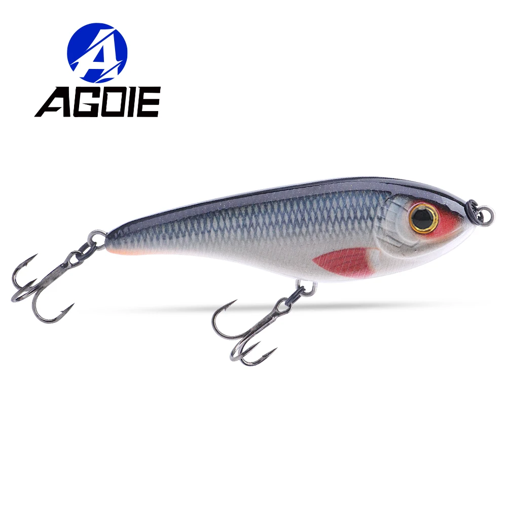 Agoie Slider Wobbler Angelköder für Süßwasser und Salzwasser, 68 mm, 9 g, lebensechte Aktion, sinkende Minnow-Wobbler-Jerkbaits Image