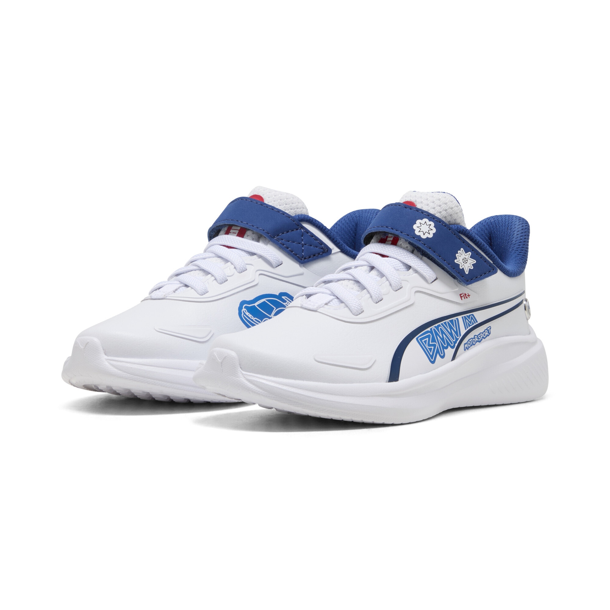 Sneaker PUMA "BMW M MOTORSPORT Skyrocket Lite Sneakers Kinder", Kinder, Gr. 33, weiß, Obermaterial: Synthetik, Textil; Futter: Textil; Innensohle: Textil; Laufsohle: Synthetik, Schuhe Sneaker