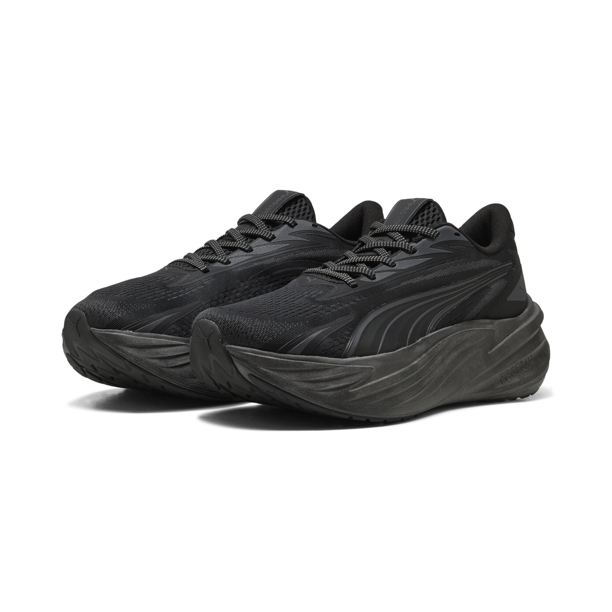 Trainingsschuh PUMA "Maxima Pro Laufschuhe Erwachsene", Herren, Gr. 42, schwarz, Obermaterial: Textil, Synthetik; Futter: Textil; Innensohle: Textil; Laufsohle: Gummi, Schuhe