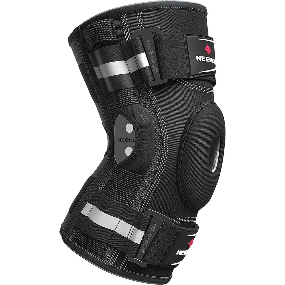 Hinged Knee Brace With Side Stabilizers Joint Pain Relief Arthritis Meniscus Tear ACL PCL black xxxl