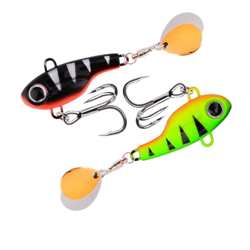 Metal VIB Spinner Fishing Lure With Rotating Tail 5g To 20g Vibration Bait For Bass And Trout style B 14g