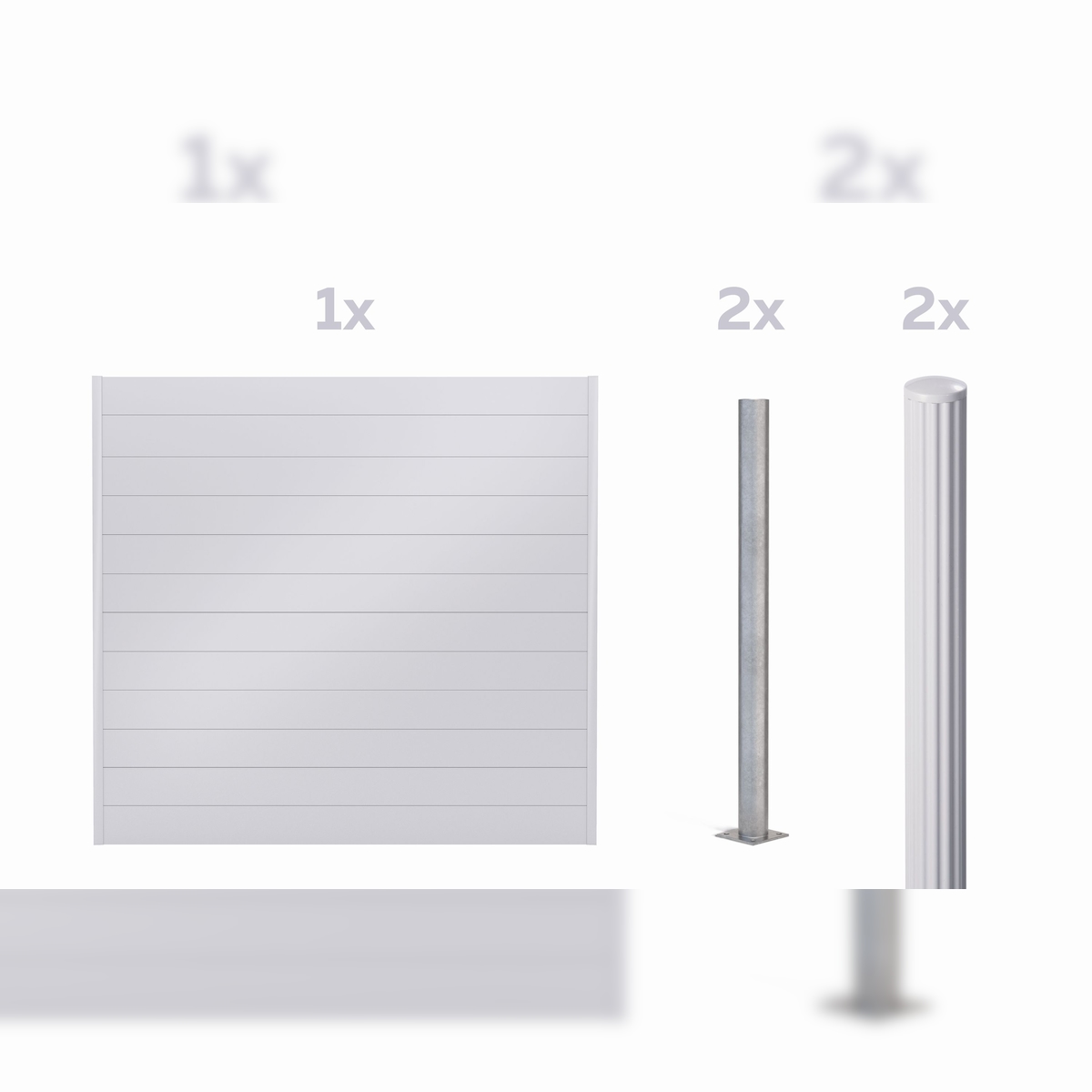 Alberts Zaunfeld-Set Palitio, zum Aufschrauben, Sichtschutzzaun in Trendfarbe, Zaunlänge 2 - 10 m, Profilhöhe 150 mm Image