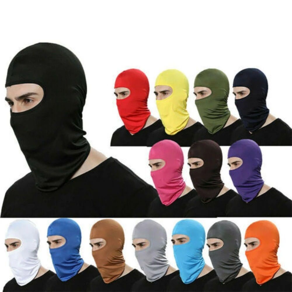 Tactical UV Protection Balaclava Full Face Mask Windproof Ski Sun Hood And Biker Helmet Liner yellow