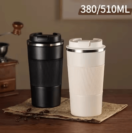 304 Stainless Steel Vacuum Insulated Water Bottle 500ml Anti Slip Thermal Coffee Mug For Office And Travel green 380ml