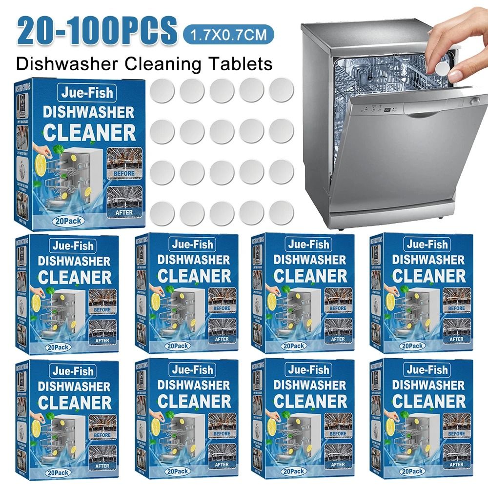 Kitchen Dishwasher Cleaning Tablets For Deep Cleaning And Deodorizing 3pcs
