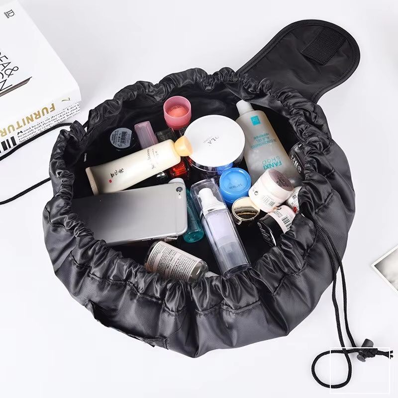 Large Travel Drawstring Makeup Storage Bag Portable Elastic Cosmetic Organizer Large Travel Drawstring Makeup Storage Bag Portable Elastic Cosmetic Organizer